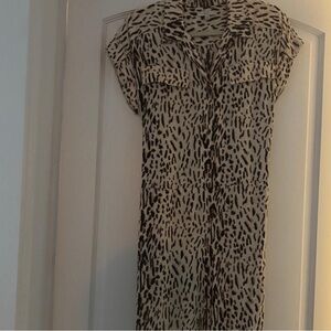 Joie Beige and Black Animal Print Jumpsuit